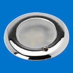 LED Recessed Mount - Chrome Plastic - Toggle Switch - Warm White LEDs - 12V