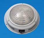 LED 5.5" Interior Dome Light - White Aluminium - Warm White LEDs - 12V