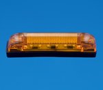 LED 4" Strip Light - Waterproof - Amber Lens - Amber LEDs - 12V
