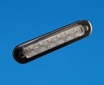 LED Flush Mount Strip Light - Clear Plastic - Cool White LEDs - 12V