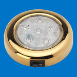4" LED Puck Light - TIN Plated - With Switch - Warm White - 12-24V
