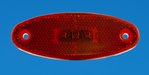 3.9" Oval LED Marker Light with Reflex Lens - Red LEDs - Light Only - 12V