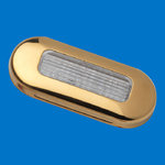 LED Oblong Courtesy Light - TIN Plated Golden - Warm White LEDs - 12V