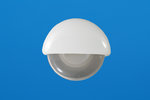 LED 2" Half Round Courtesy Light - White Surround - Warm White LEDs - 12V