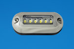 LED Oval Waterproof Light - Stainless 316 - Blue LEDs - 12V