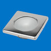 LED Square Ceiling Light - Stainless - Warm White LEDs - 8-30V