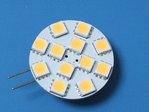 G4 - 12 LED bulb - side pin - warm white LEDs - 10-30V