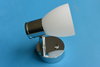 LED Aluminium Reading Light - Glass Shade - Chrome Plated Aluminium - Warm White LEDs - 9-30VDC