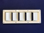 Louvre Vent - White - 5 Vent - 336.6mm x 120.7mm - ABS UV Stabilised