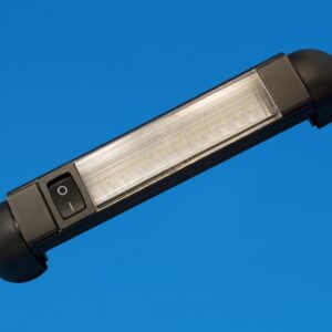 led 6" rail light black surround warm white leds 24v