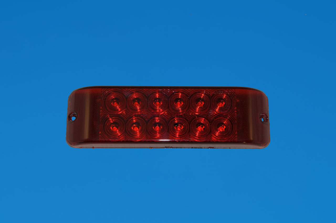 3.9" oval led marker light with reflex lens amber leds light only 12v (copy)