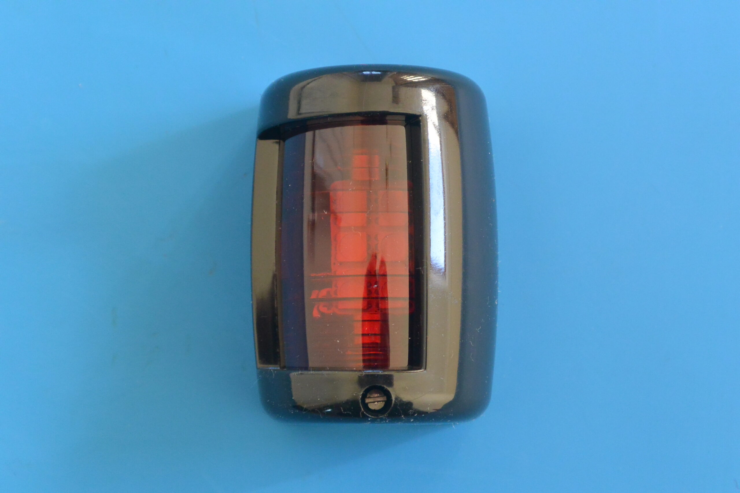 LED Mini Navigation Light - IP65 - Red Port - Black Surround - 12V
