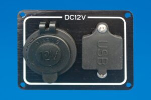 Cigarette Socket Panel + USB Port - Weatherproof - 12VDC