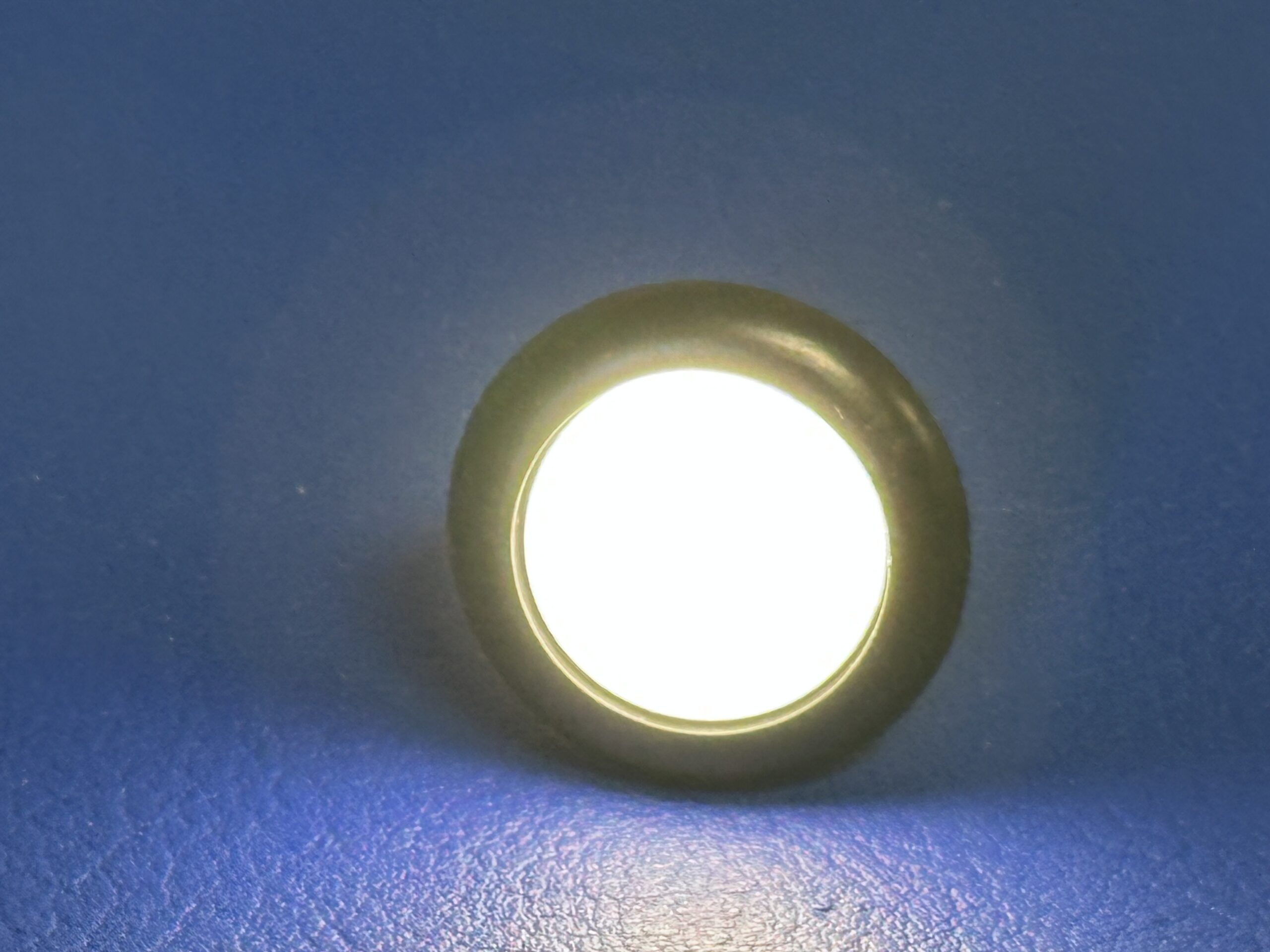 LED 3/4" Mini Round Courtesy Light - Black Surround - Neutral White LED - 12V - Image 2