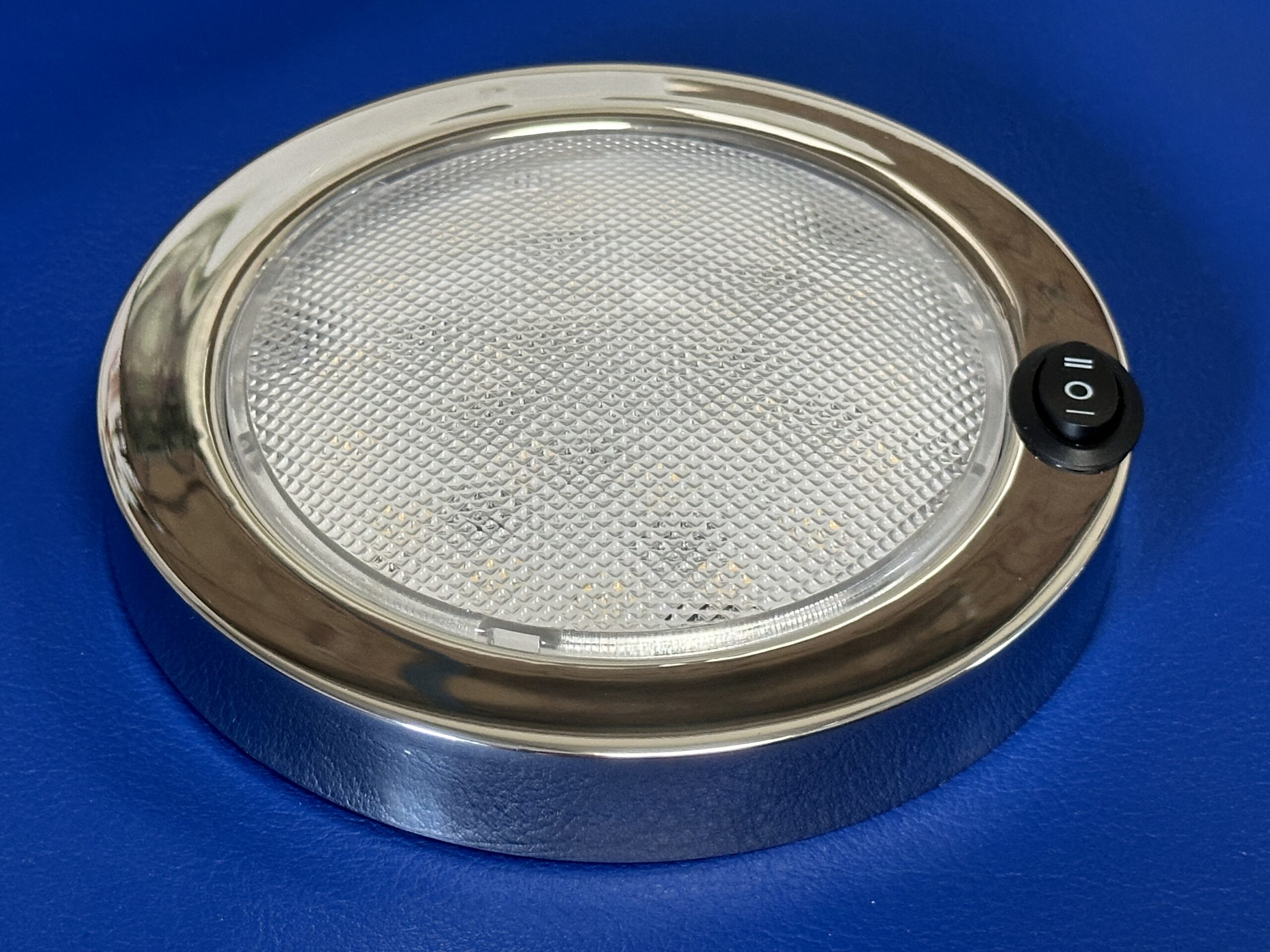 LED Saturn Dome light - 5.5" - Stainless - Neutral White/Red LEDs - 12V - Image 2