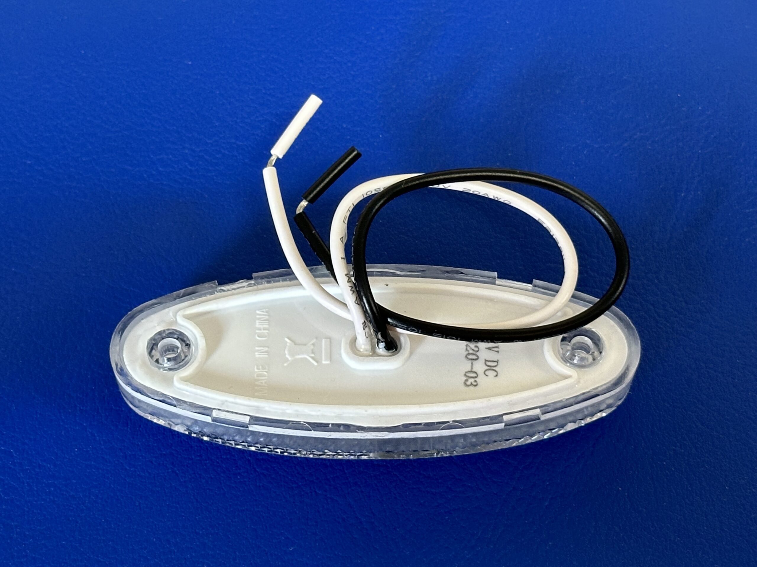 3.9" Oval LED Marker Light with Reflex Lens - Clear LEDs - Light Only - 12V - Image 2
