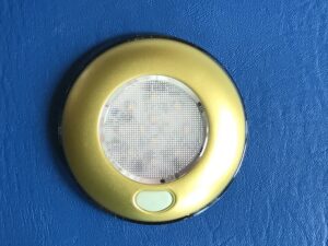LED 3" Ceiling Light - Switched - Gold Surround - Warm White LEDs - 10-30VDC