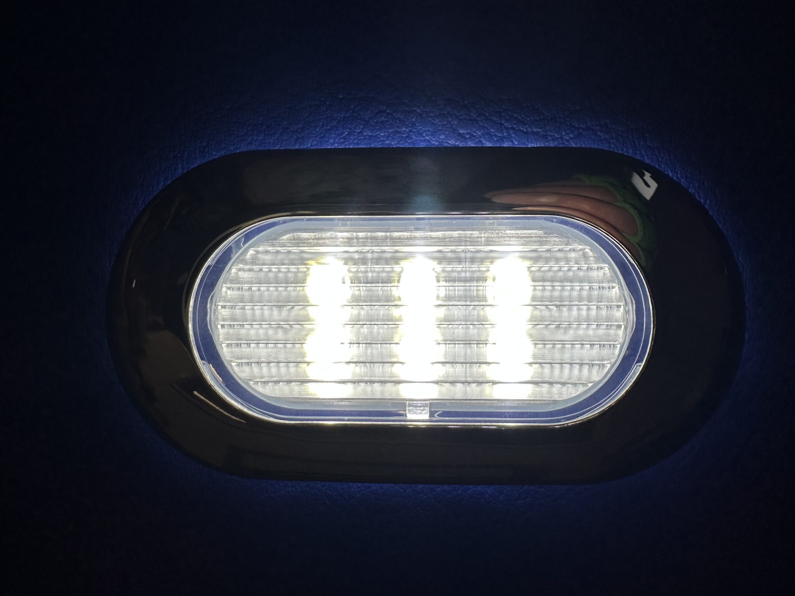 LED Courtesy Light - Oval - Stainless 304 - Daylight White LEDs - IP67 - 12VDC - Image 2