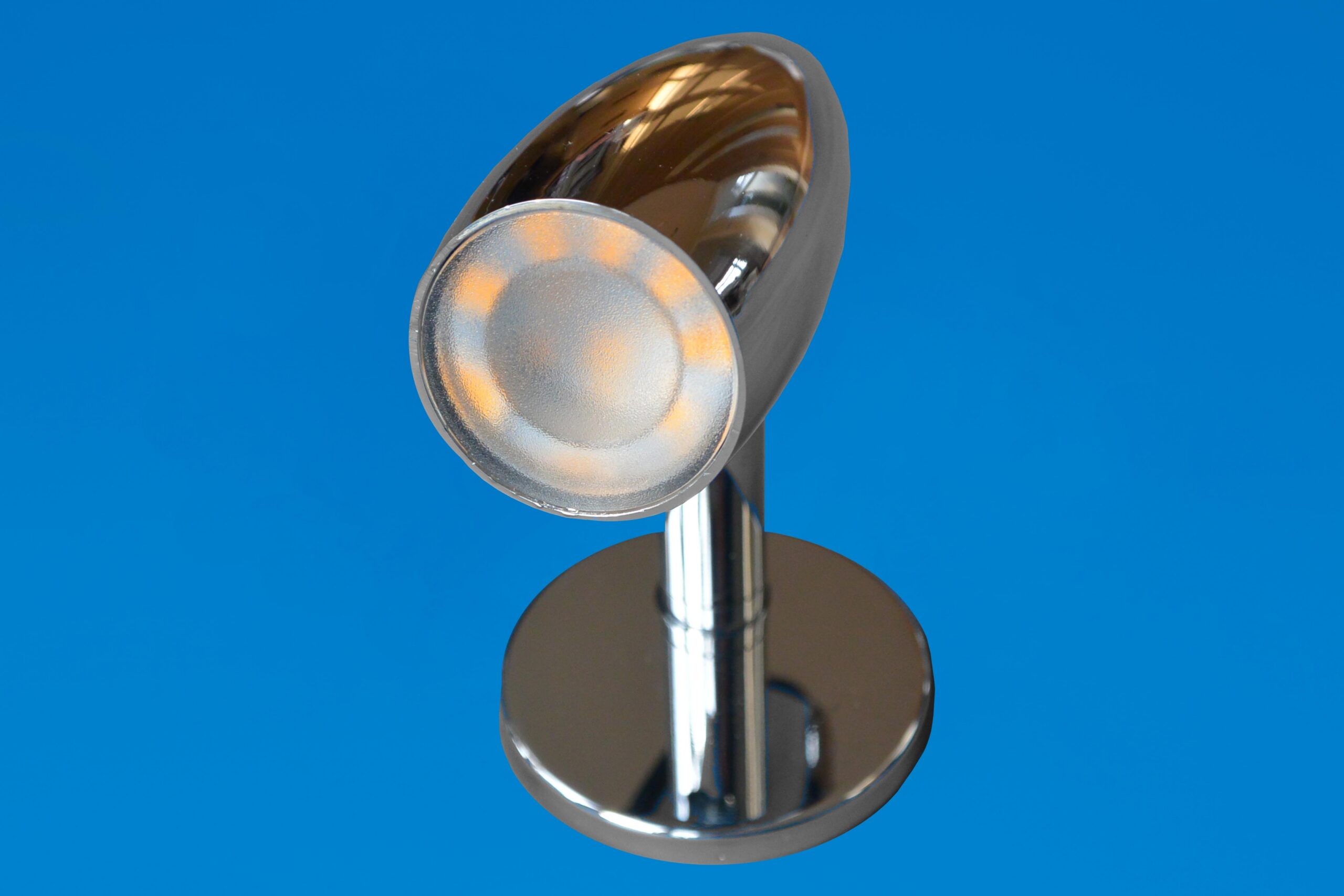 LED Mini Cone Reading Light - Brass Lacquered - Warm White - 10-30VDC - Image 2