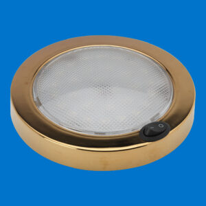 LED Saturn Dome light - 5.5" - TIN Brass - Neutral White LEDs - 12V