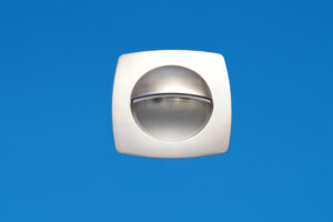 LED Square Courtesy Light - Chrome Surround - Amber LEDs - 12V