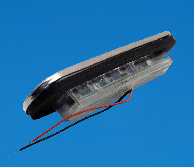 LED 5.5"/140mm Flush Mount Strip Light - Stainless Surround - Natural White LEDs - 12VDC - Image 2