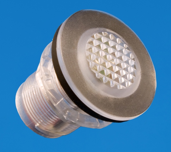LED Livewell Courtesy Light - 0.8" diameter - Green LED - 12V