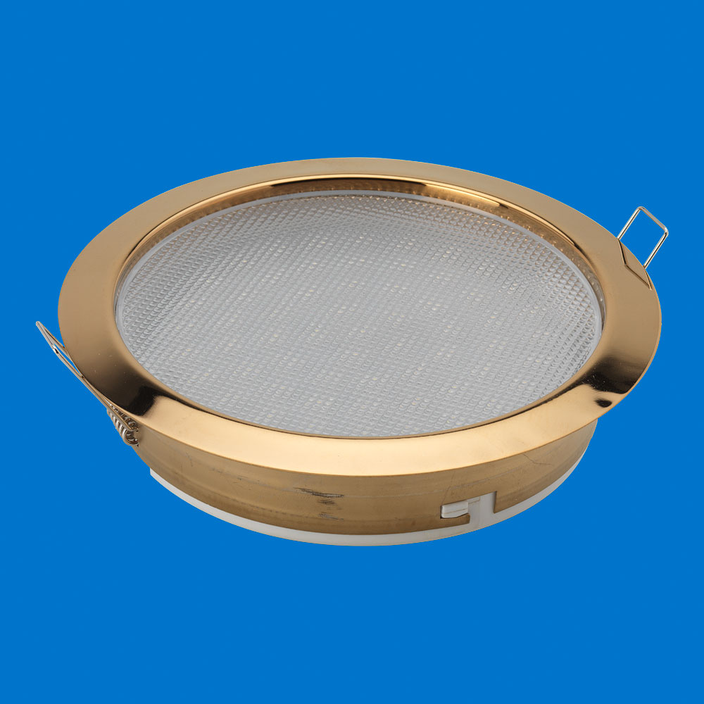 LED 6" Down Light - TIN Brass - Warm White LEDs - 12V