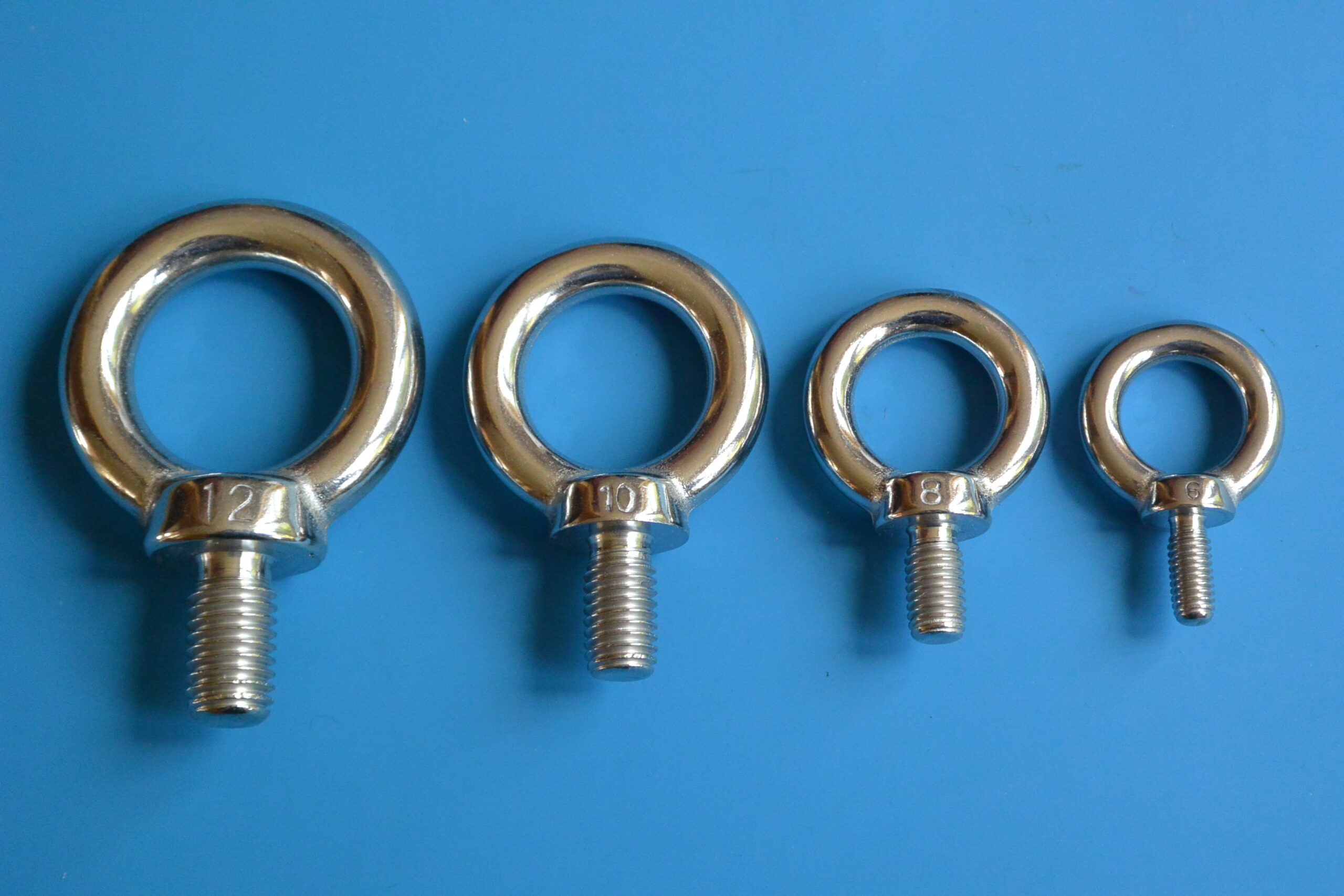 Lifting Eye Bolt x 4 - M8 - 8mm - AISI Stainless 316