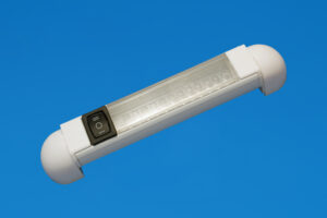LED 6" Rail Light - White Surround - White/Blue Combination LEDs - 12V