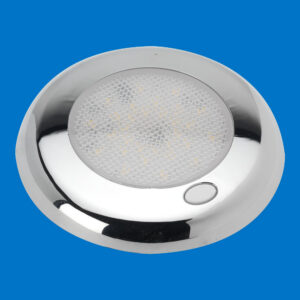 LED Slim Down Light - Switched - Chrome Surround - Bright White LEDs - 12VDC